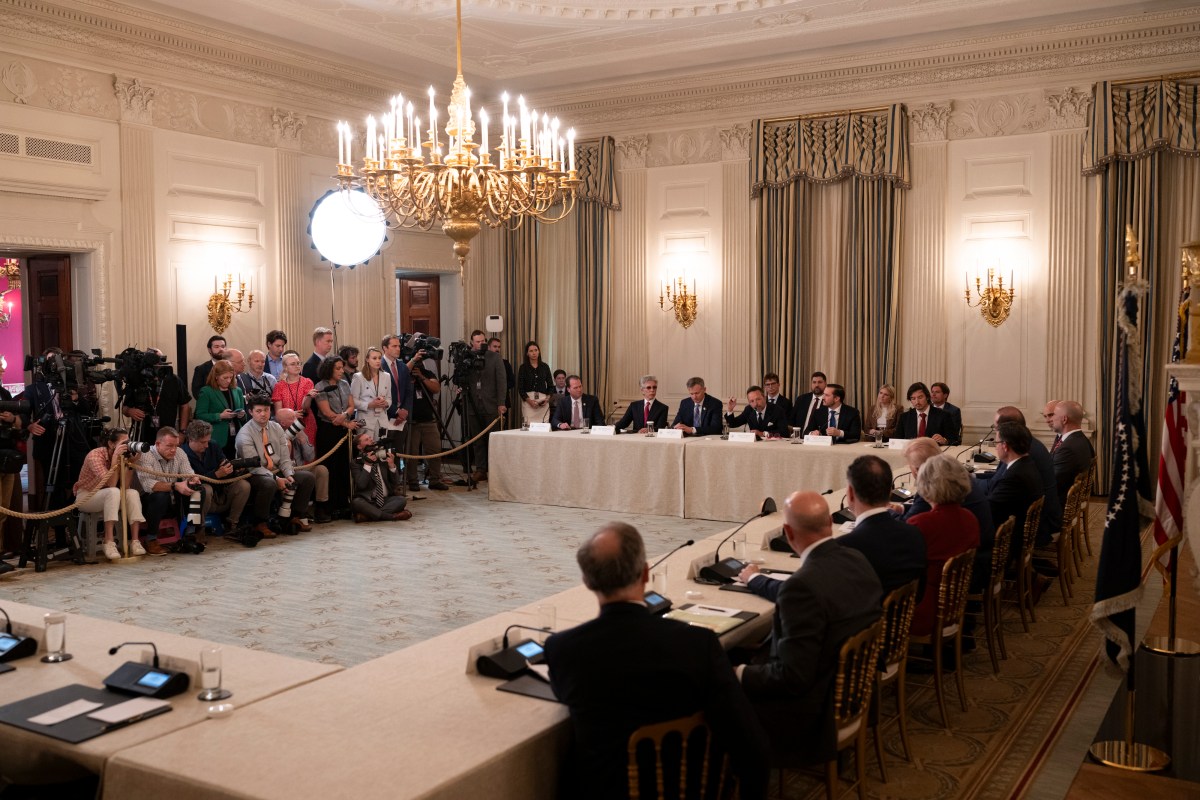 President Donald Trump participates in the Invest America Roundtable in the State Dining Room of the White House, Monday, June 9, 2025. (Official White House Photo by Joyce N. Boghosian)