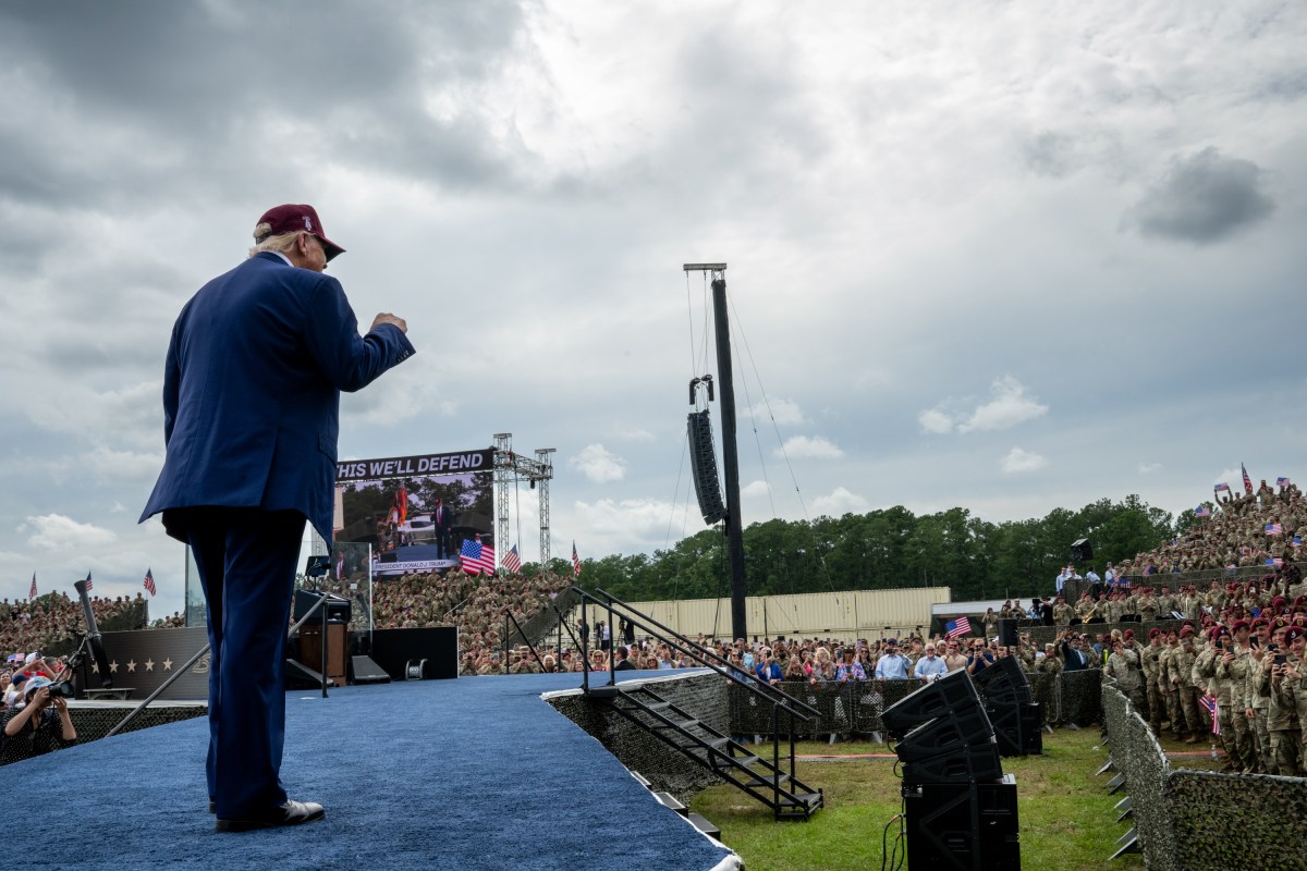 President Donald Trump arrives to deliver remarks at Fort Bragg, North Carolina on Tuesday, June 10, 2025, during a visit to commemorate the 250th anniversary of the U.S. Army. (Official White House Photo by Daniel Torok)