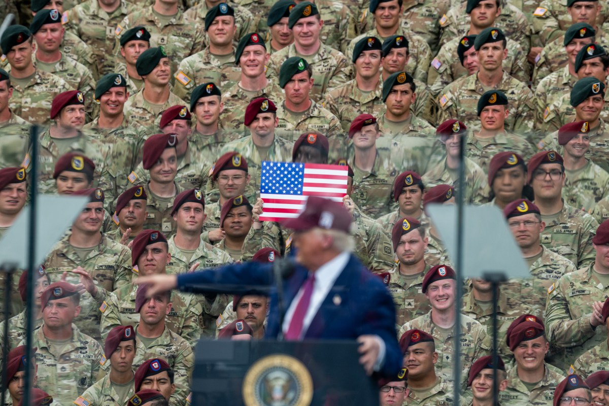 President Donald Trump delivers remarks at Fort Bragg, North Carolina on Tuesday, June 10, 2025, during a visit to commemorate the 250th anniversary of the U.S. Army. (Official White House Photo by Daniel Torok)
