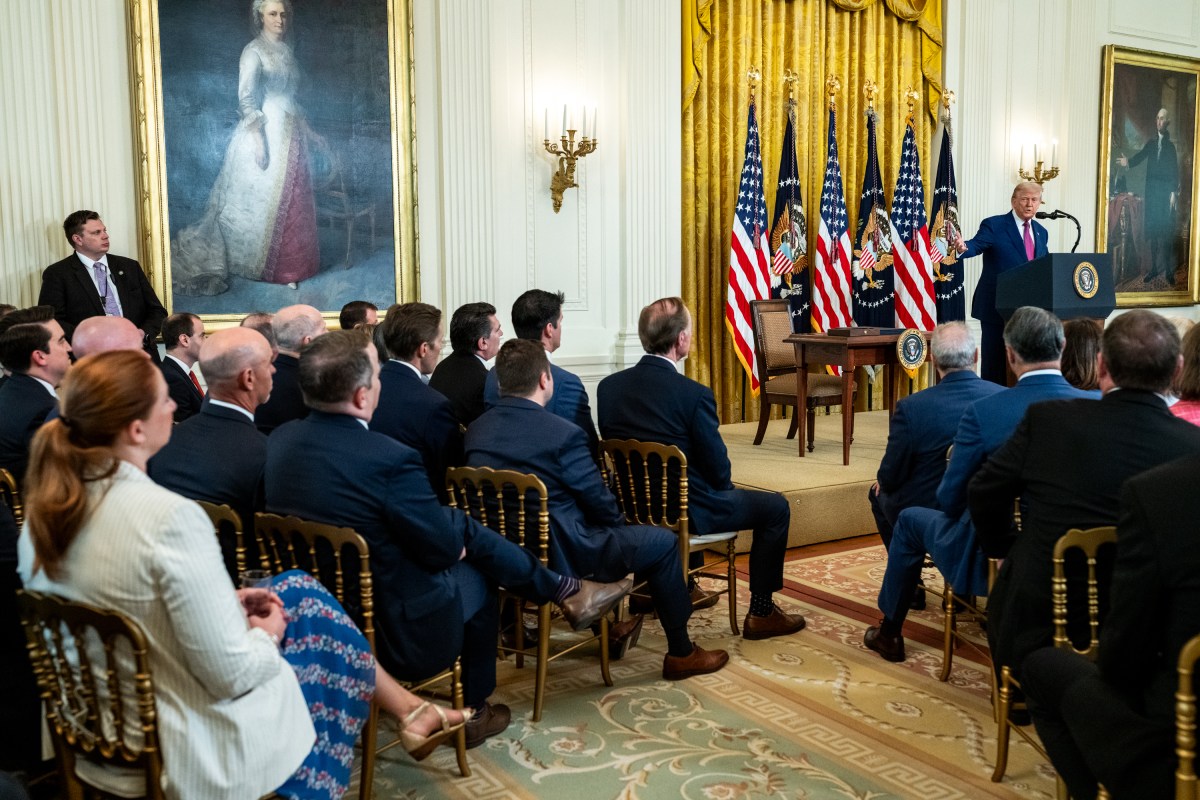 President Donald Trump delivers remarks at a bill signing ceremony supporting the auto and fuel industries, Thursday, June 11, 2025, in the East Room of the White House. (Official White House Photo by Joyce N. Boghosian)