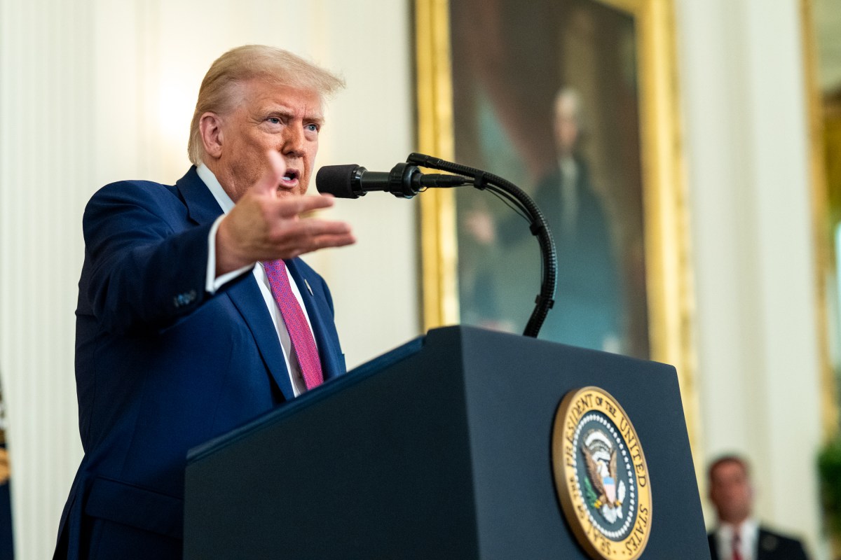 President Donald Trump answers questions from the press after signing 3 bills supporting the auto and fuel industries, Thursday, June 11, 2025, during a ceremony in the East Room of the White House. (Official White House Photo by Joyce N. Boghosian)