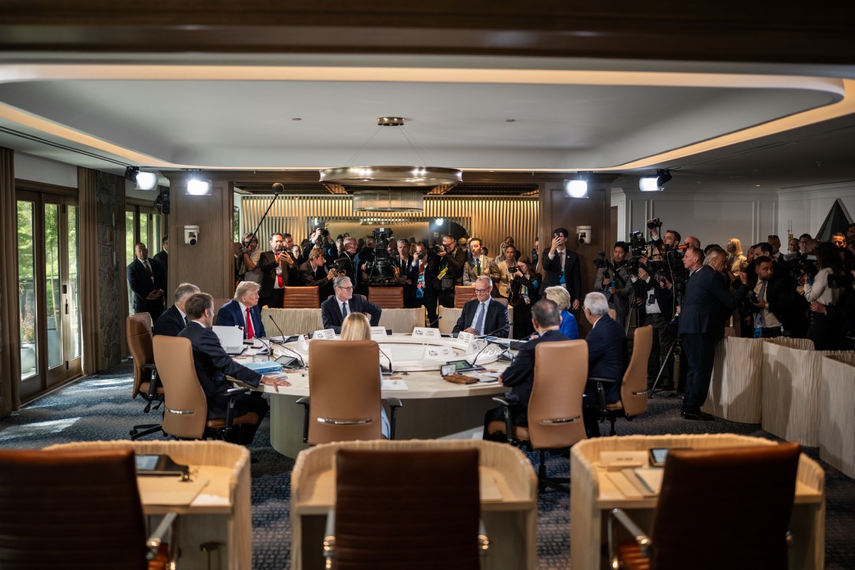 President Donald Trump participates in Session I of the G7 Summit, Monday, June 16, 2025, in Kananaskis, Alberta, Canada. (Official White House Photo by Daniel Torok)