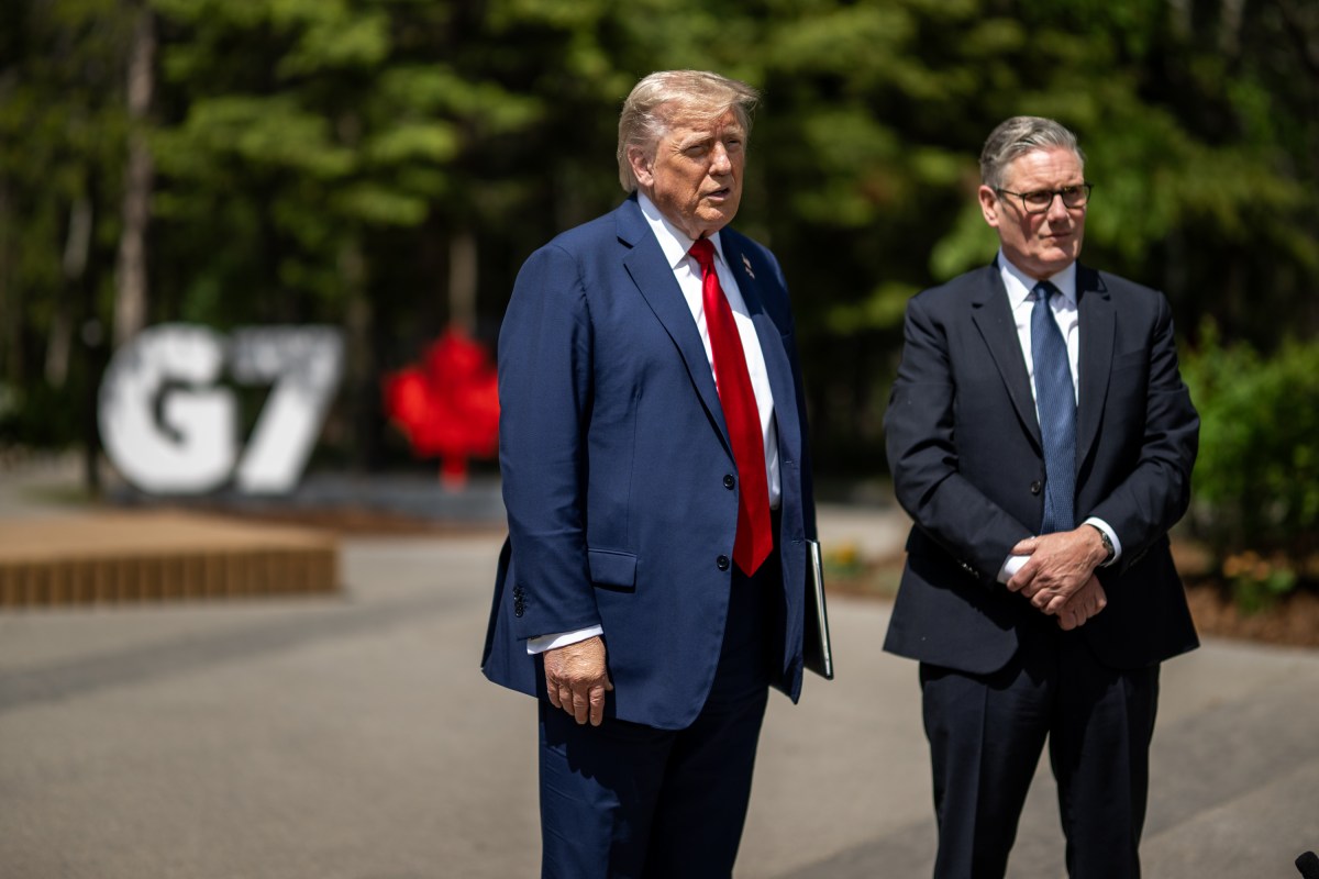 President Donald Trump announces a US-UK trade deal next to British Prime Minister Keir Starmer at the G7 Summit, Monday, June 16, 2025, in Kananaskis, Alberta, Canada. (Official White House Photo by Daniel Torok)