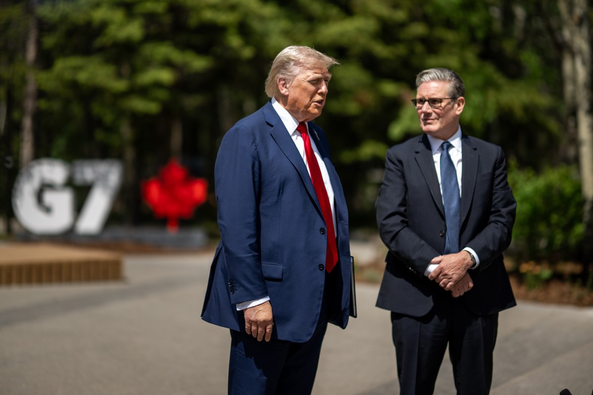 President Donald Trump announces a US-UK trade deal next to British Prime Minister Keir Starmer at the G7 Summit, Monday, June 16, 2025, in Kananaskis, Alberta, Canada. (Official White House Photo by Daniel Torok)