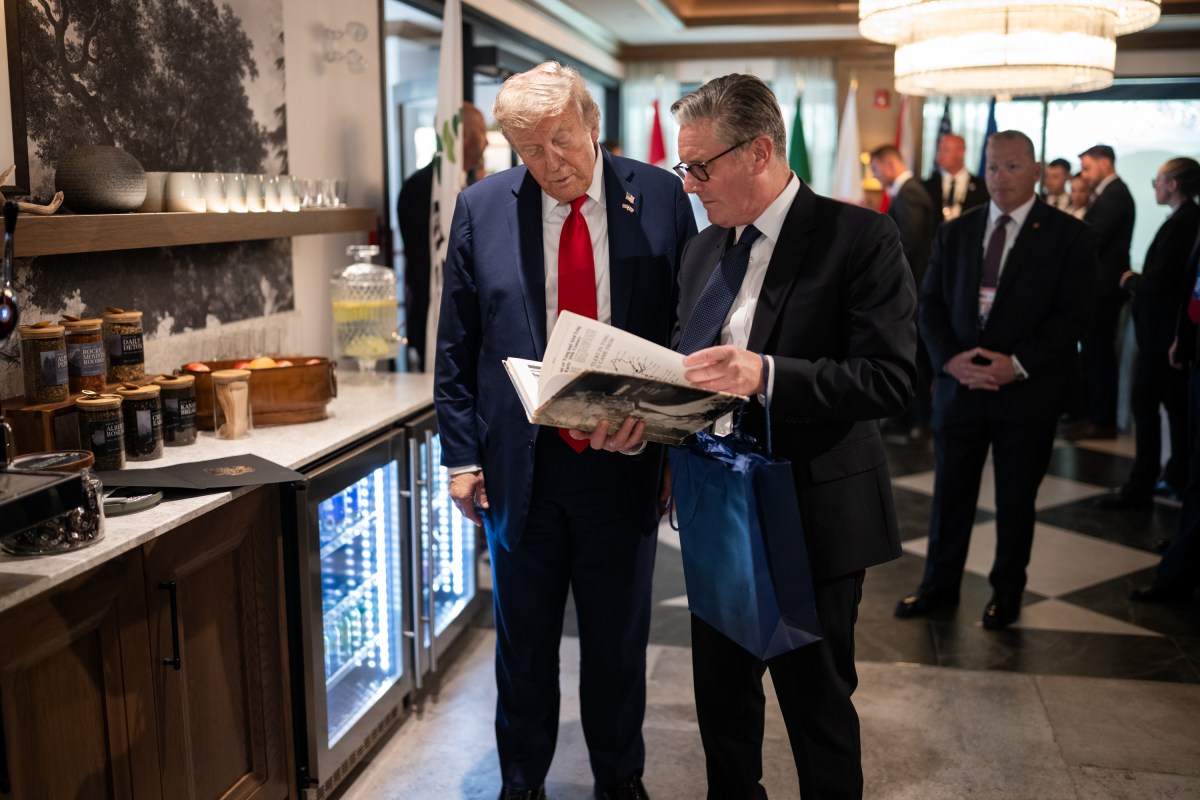 President Donald Trump announces a US-UK trade deal next to British Prime Minister Keir Starmer at the G7 Summit, Monday, June 16, 2025, in Kananaskis, Alberta, Canada. (Official White House Photo by Daniel Torok)