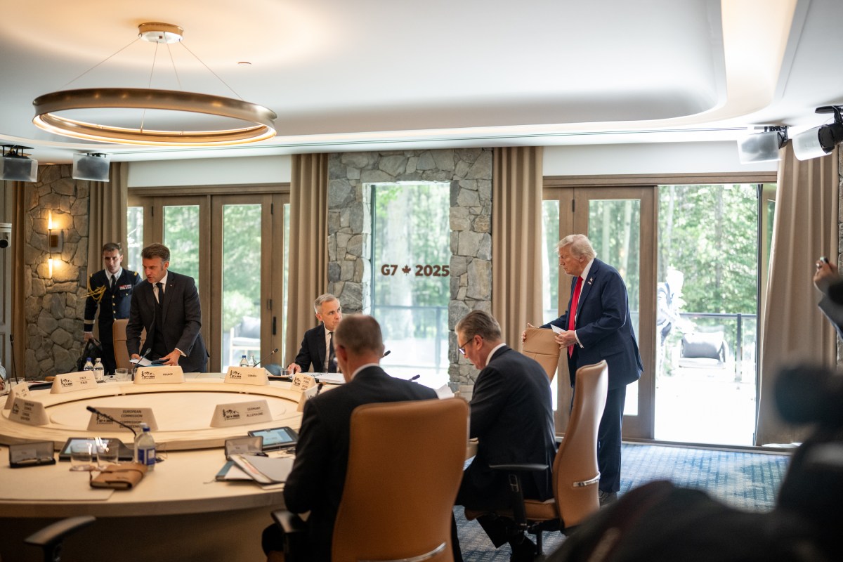 President Donald Trump participates in Session III of the G7 Summit, Monday, June 16, 2025, in Kananaskis, Alberta, Canada. (Official White House Photo by Daniel Torok)