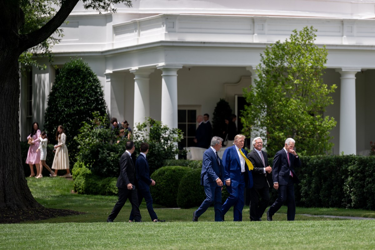 President Donald Trump watches as the American flag is raised on the newly-installed flagpole on the South Lawn of the White House, Wednesday, June 18, 2025. (Official White House Photo by Molly Riley)
