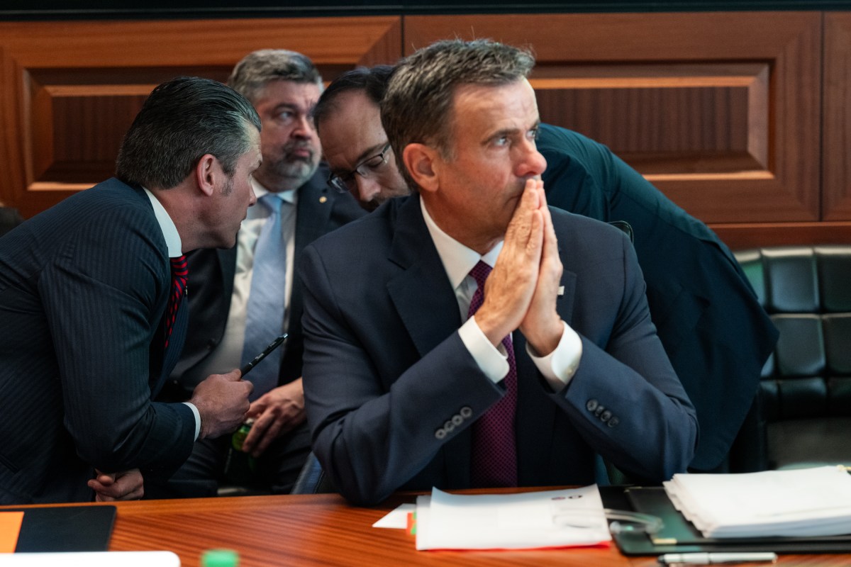 CIA Director John Ratcliffe listens during a meeting with President Donald Trump in the Situation Room of the White House, Saturday, June 21, 2025. Portions of this photo have been blurred for security purposes. (Official White House Photo by Daniel Torok)