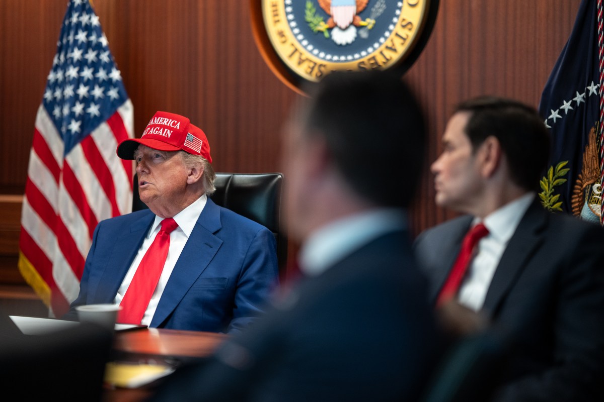 President Donald Trump and his national security team meet in the Situation Room of the White House, Saturday, June 21, 2025. (Official White House Photo by Daniel Torok)