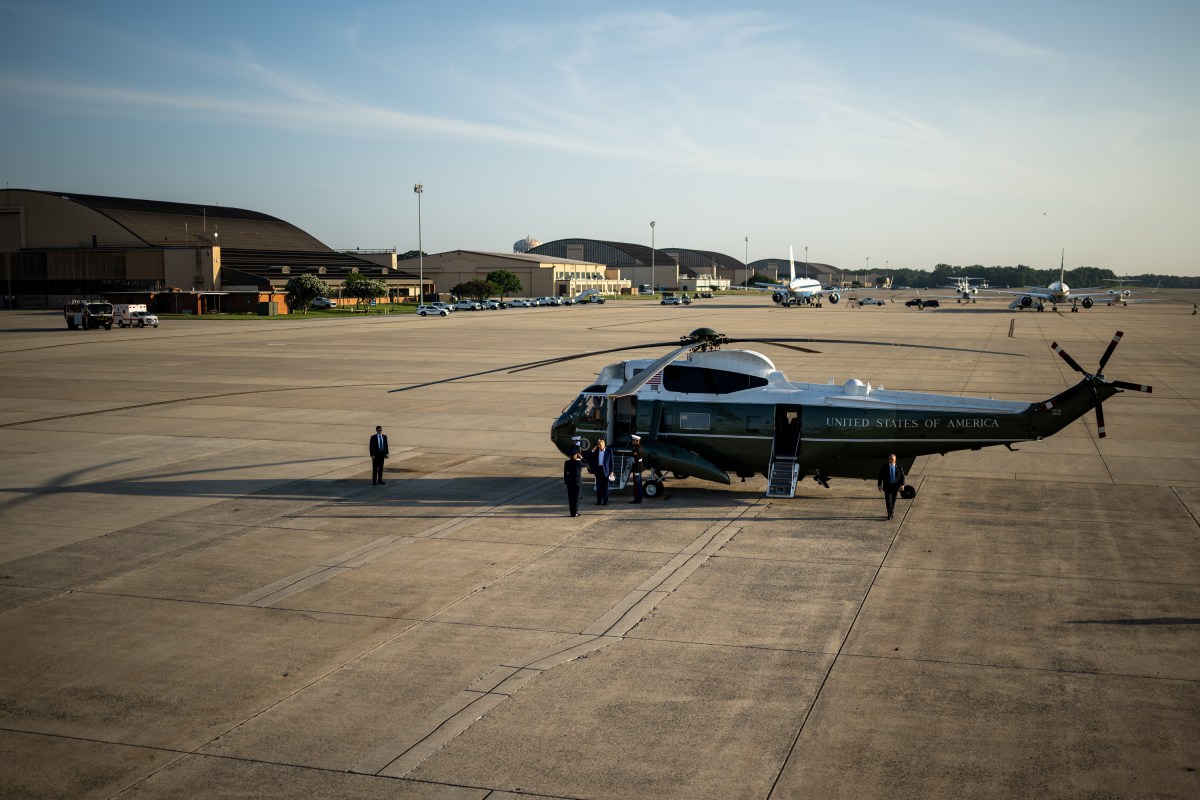 President Donald Trump disembarks Marine One at Joint Base Andrews, Maryland on Tuesday, June 24, 2025, and boards Air Force One on the way to the 2025 NATO Summit in The Hague, Netherlands. (Official White House Photo by Daniel Torok)