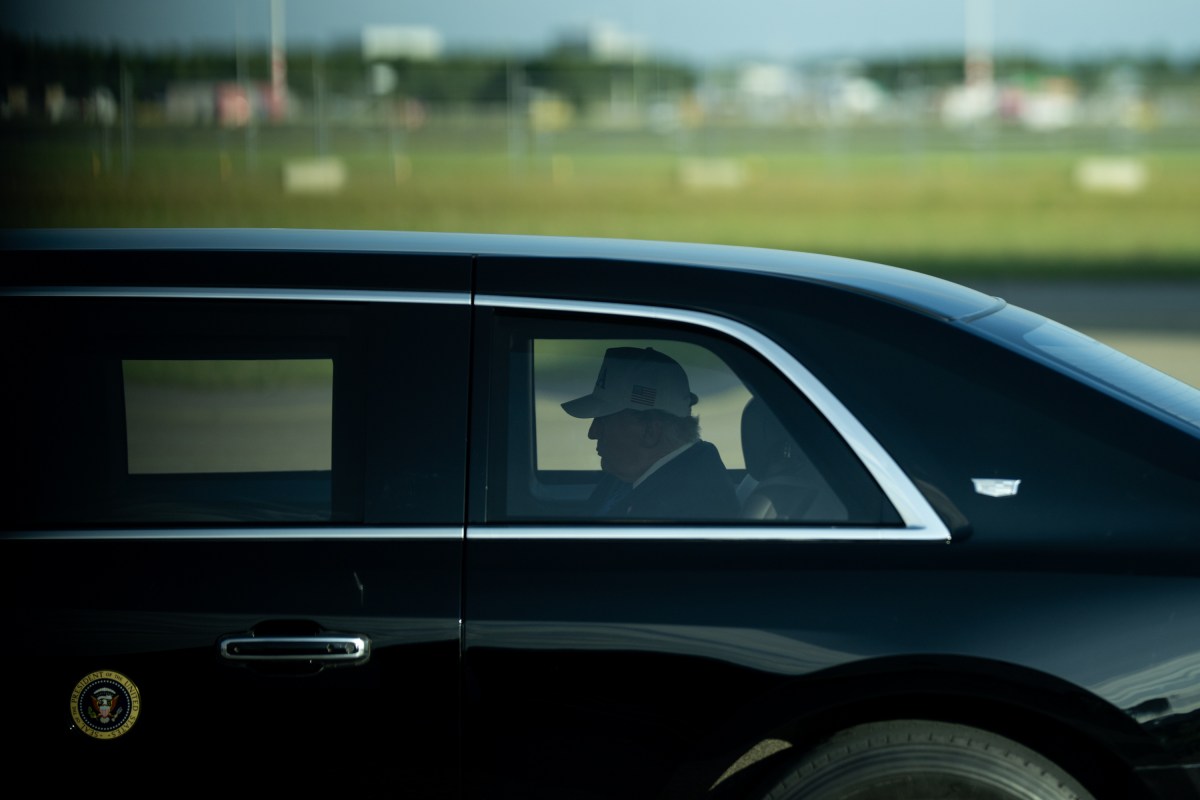 President Donald Trump’s motorcade en route to the Huis ten Bosch Palace ahead of the 2025 NATO Summit, Tuesday, June 24, 2025, in The Hague, Netherlands. (Official White House Photo by Daniel Torok)