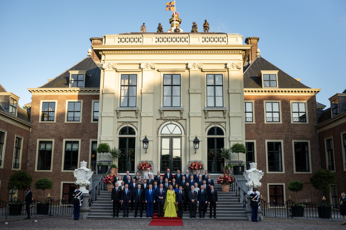 President Donald Trump participates in a family photo for the 2025 NATO Summit at the Huis ten Bosch Palace in The Hague, Netherlands, Tuesday, June 24, 2025. (Official White House Photo by Daniel Torok)