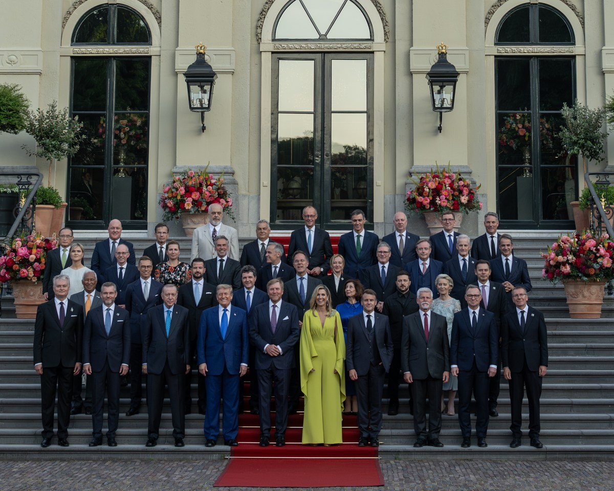 President Donald Trump participates in a family photo for the 2025 NATO Summit at the Huis ten Bosch Palace in The Hague, Netherlands, Tuesday, June 24, 2025. (Official White House Photo by Daniel Torok)