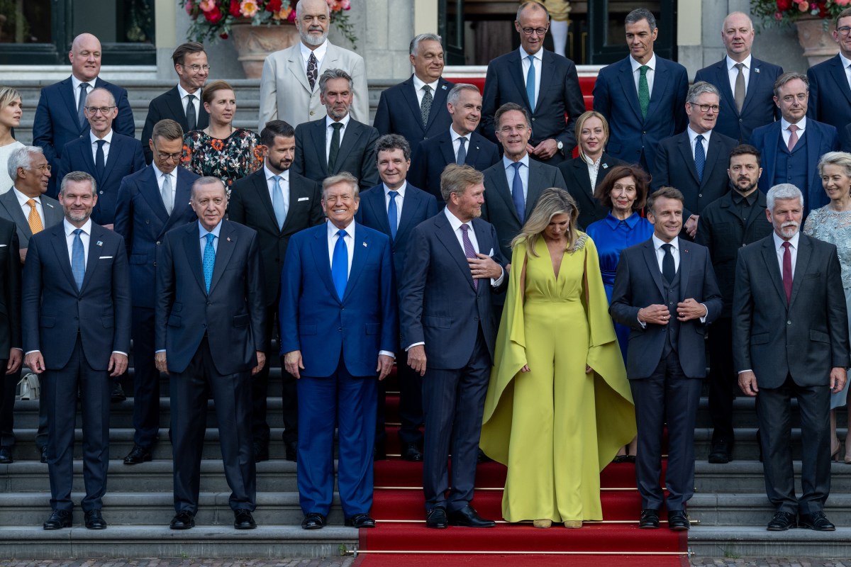 President Donald Trump participates in a family photo for the 2025 NATO Summit at the Huis ten Bosch Palace in The Hague, Netherlands, Tuesday, June 24, 2025. (Official White House Photo by Daniel Torok)