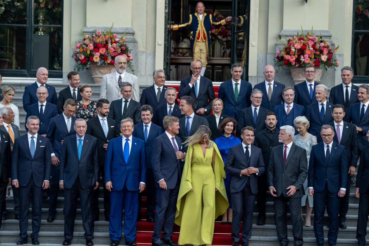 President Donald Trump participates in a family photo for the 2025 NATO Summit at the Huis ten Bosch Palace in The Hague, Netherlands, Tuesday, June 24, 2025. (Official White House Photo by Daniel Torok)