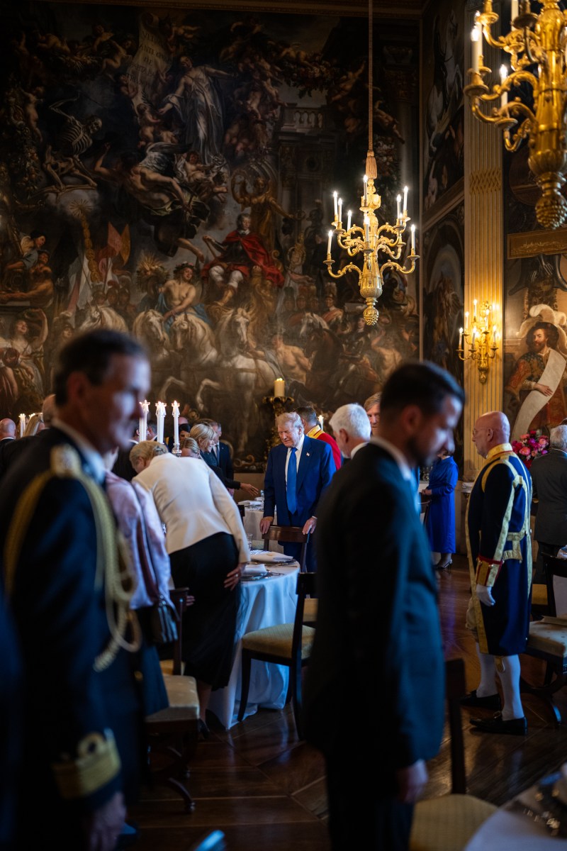 President Donald Trump attends a dinner with NATO Summit leaders at the Huis ten Bosch Palace in The Hague, Netherlands, Tuesday, June 24, 2025. (Official White House Photo by Daniel Torok)