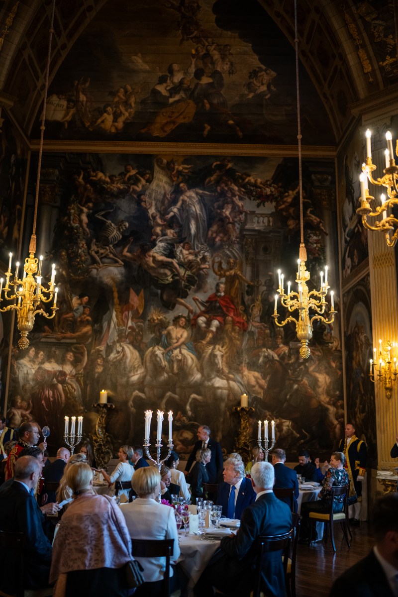 President Donald Trump attends a dinner with NATO Summit leaders at the Huis ten Bosch Palace in The Hague, Netherlands, Tuesday, June 24, 2025. (Official White House Photo by Daniel Torok)