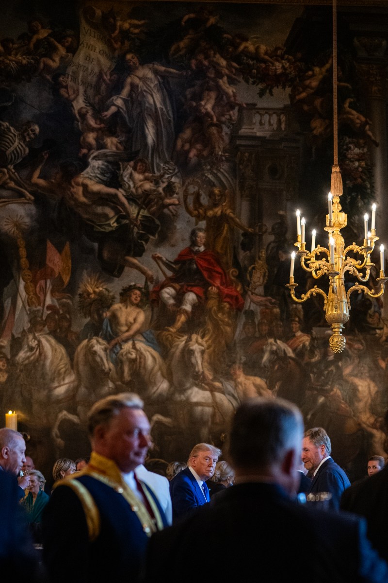 President Donald Trump attends a dinner with NATO Summit leaders at the Huis ten Bosch Palace in The Hague, Netherlands, Tuesday, June 24, 2025. (Official White House Photo by Daniel Torok)