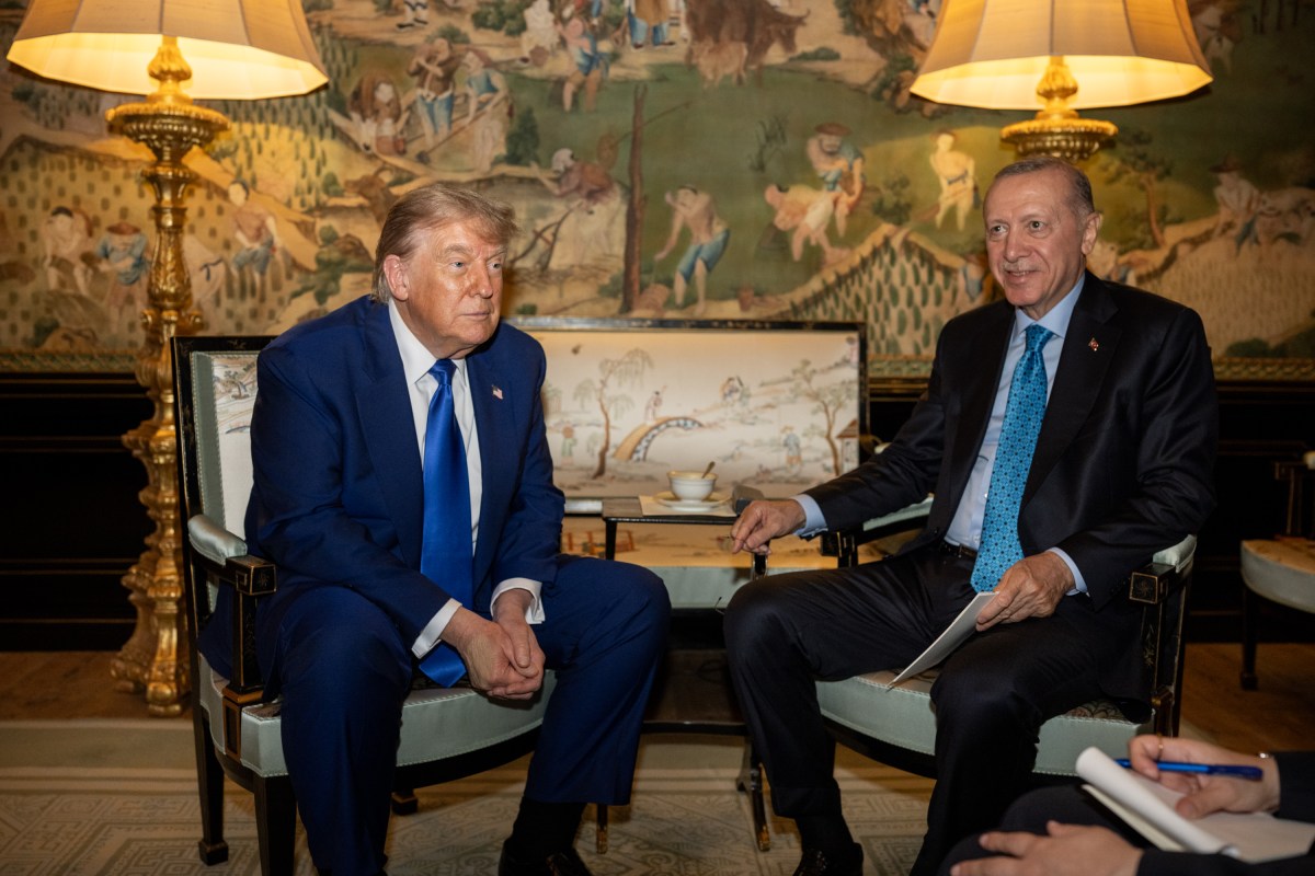 President Donald Trump meets with Turkish President Recep Tayyip Erdogan after a dinner with NATO Summit leaders at the Huis ten Bosch Palace in The Hague, Netherlands, Tuesday, June 24, 2025. (Official White House Photo by Daniel Torok)