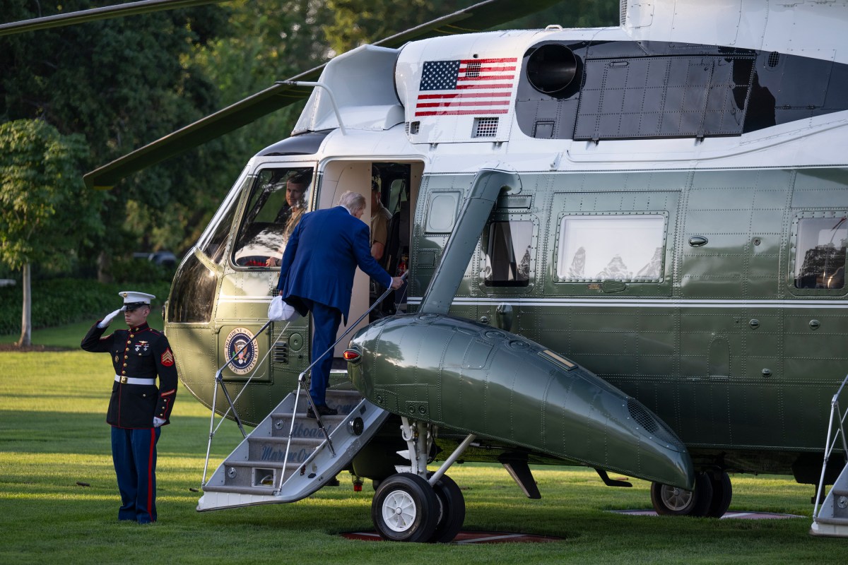 President Donald Trump boards Marine One on the South Lawn of the White House, Tuesday, June 24, 2025, en route to Joint Base Andrews for his trip to The Hague, Netherlands for the 2025 NATO Summit. (Official White House Photo by Molly Riley)