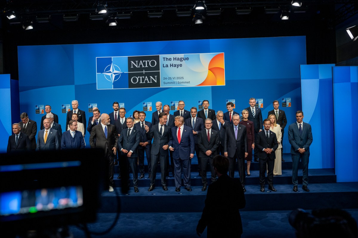 President Donald Trump participates in NATO family photo, Wednesday, June 25, 2025, at the 2025 NATO Summit at the World Forum in The Hague, Netherlands. (Official White House Photo by Daniel Torok)