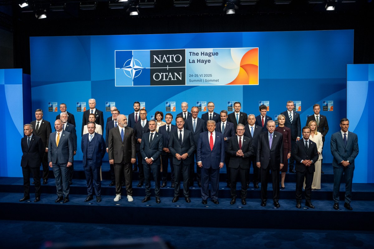 President Donald Trump participates in NATO family photo, Wednesday, June 25, 2025, at the 2025 NATO Summit at the World Forum in The Hague, Netherlands. (Official White House Photo by Daniel Torok)