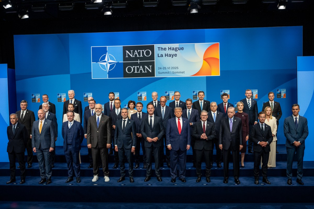 President Donald Trump participates in NATO family photo, Wednesday, June 25, 2025, at the 2025 NATO Summit at the World Forum in The Hague, Netherlands. (Official White House Photo by Daniel Torok)