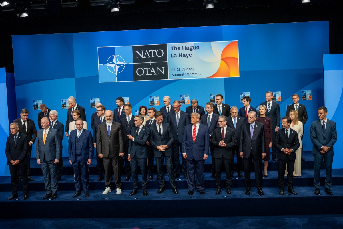 President Donald Trump participates in NATO family photo, Wednesday, June 25, 2025, at the 2025 NATO Summit at the World Forum in The Hague, Netherlands. (Official White House Photo by Daniel Torok)
