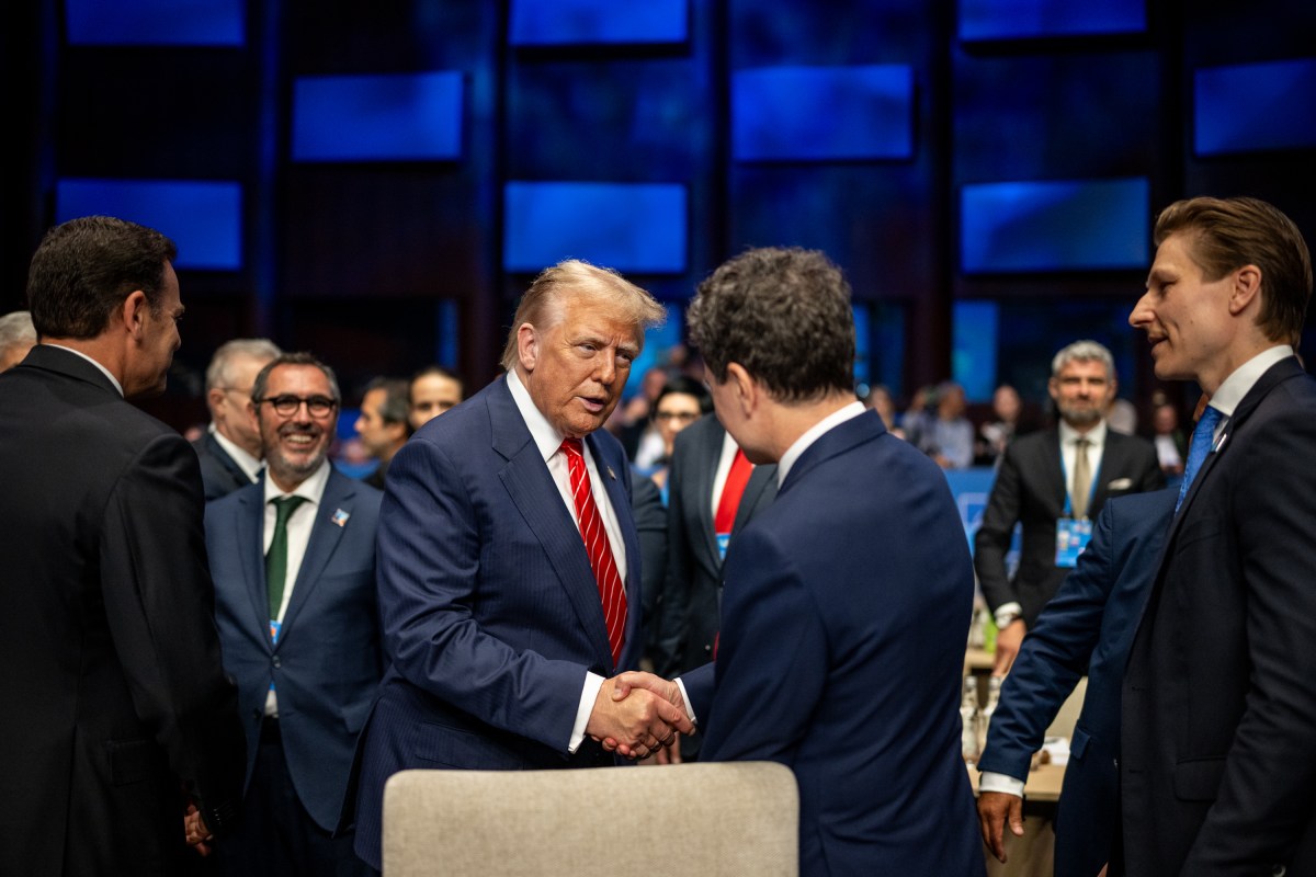 President Donald Trump arrives for a North Atlantic Council Plenary Session, Wednesday, June 25, 2025, at the 2025 NATO Summit at the World Forum in The Hague, Netherlands. (Official White House Photo by Daniel Torok)