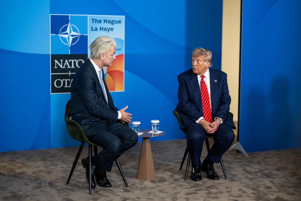 President Donald Trump meets with PVV party leader Geert Wilders, Wednesday, June 25, 2025, during the 2025 NATO Summit at the World Forum in The Hague, Netherlands. (Official White House Photo by Daniel Torok)