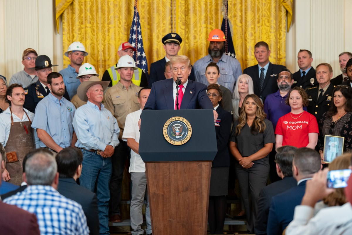 President Donald Trump delivers remarks at an event promoting his Administration’s “One, Big Beautiful Bill Act”, Thursday, June 26, 2025, in the East Room of the White House. (Official White House Photo by Gabriel B Kotico)