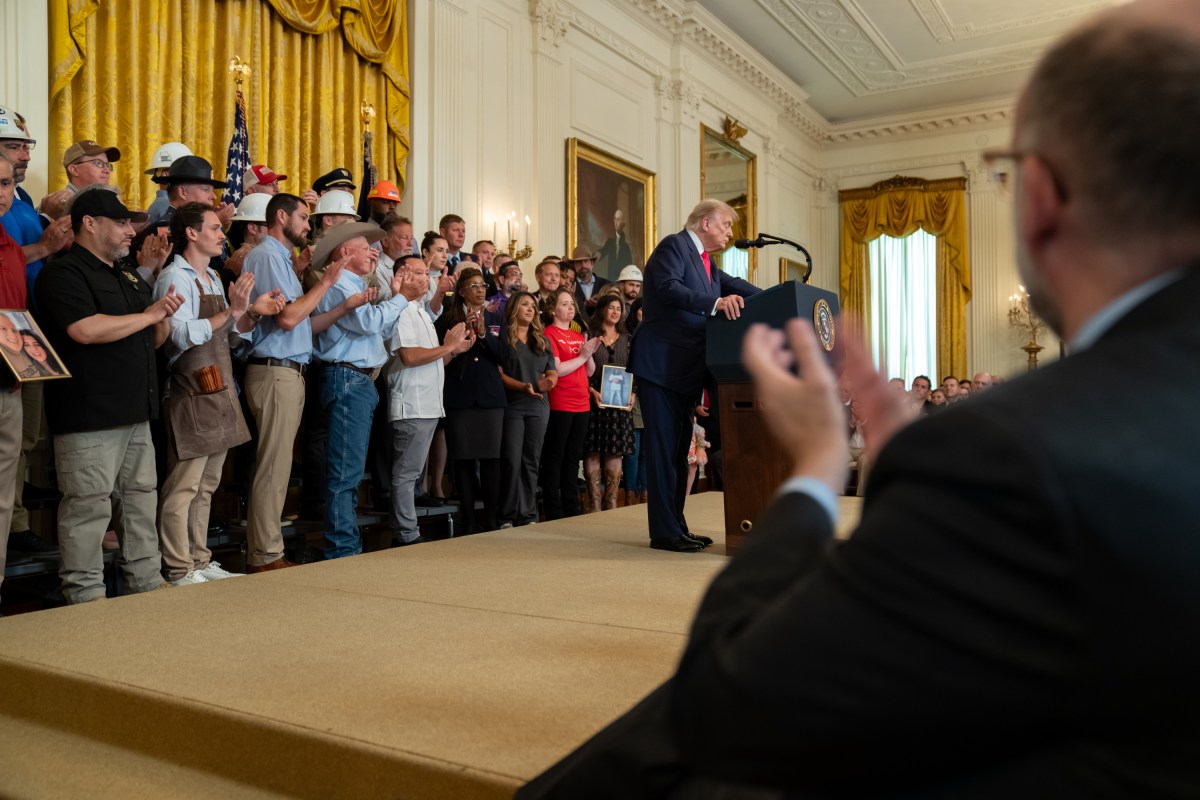 President Donald Trump delivers remarks at an event promoting his Administration’s “One, Big Beautiful Bill Act”, Thursday, June 26, 2025, in the East Room of the White House. (Official White House Photo by Gabriel B Kotico)