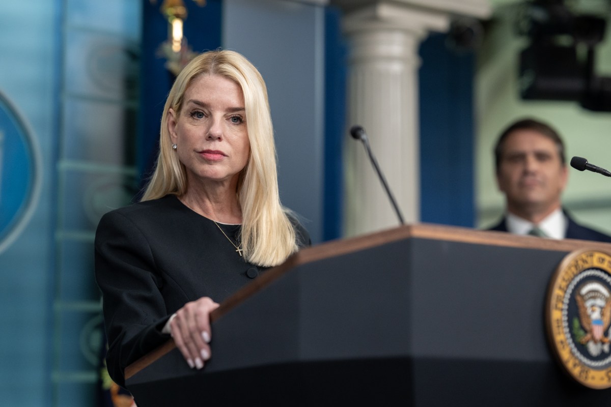 President Donald Trump holds a press conference with Attorney General Pam Bondi and Deputy Attorney General Todd Blanche in the James S. Brady Press Briefing Room on Friday, June 27, 2025. (Official White House Photo by Molly Riley)
