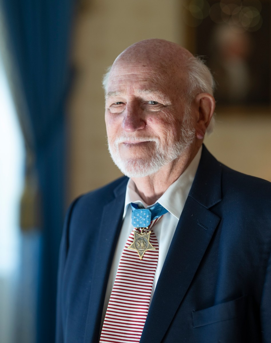 President Donald Trump meets with Medal of Honor recipients for National Medal of Honor Day, Tuesday, March 25, 2025, in the East Room of the White House. (Official White House Photo by Molly Riley)
