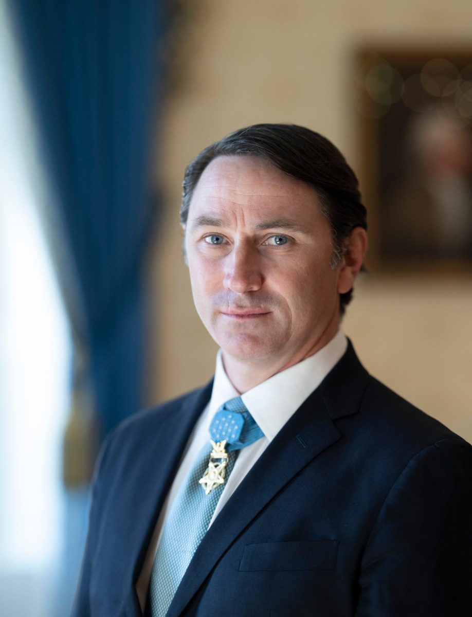 President Donald Trump meets with Medal of Honor recipients for National Medal of Honor Day, Tuesday, March 25, 2025, in the East Room of the White House. (Official White House Photo by Molly Riley)