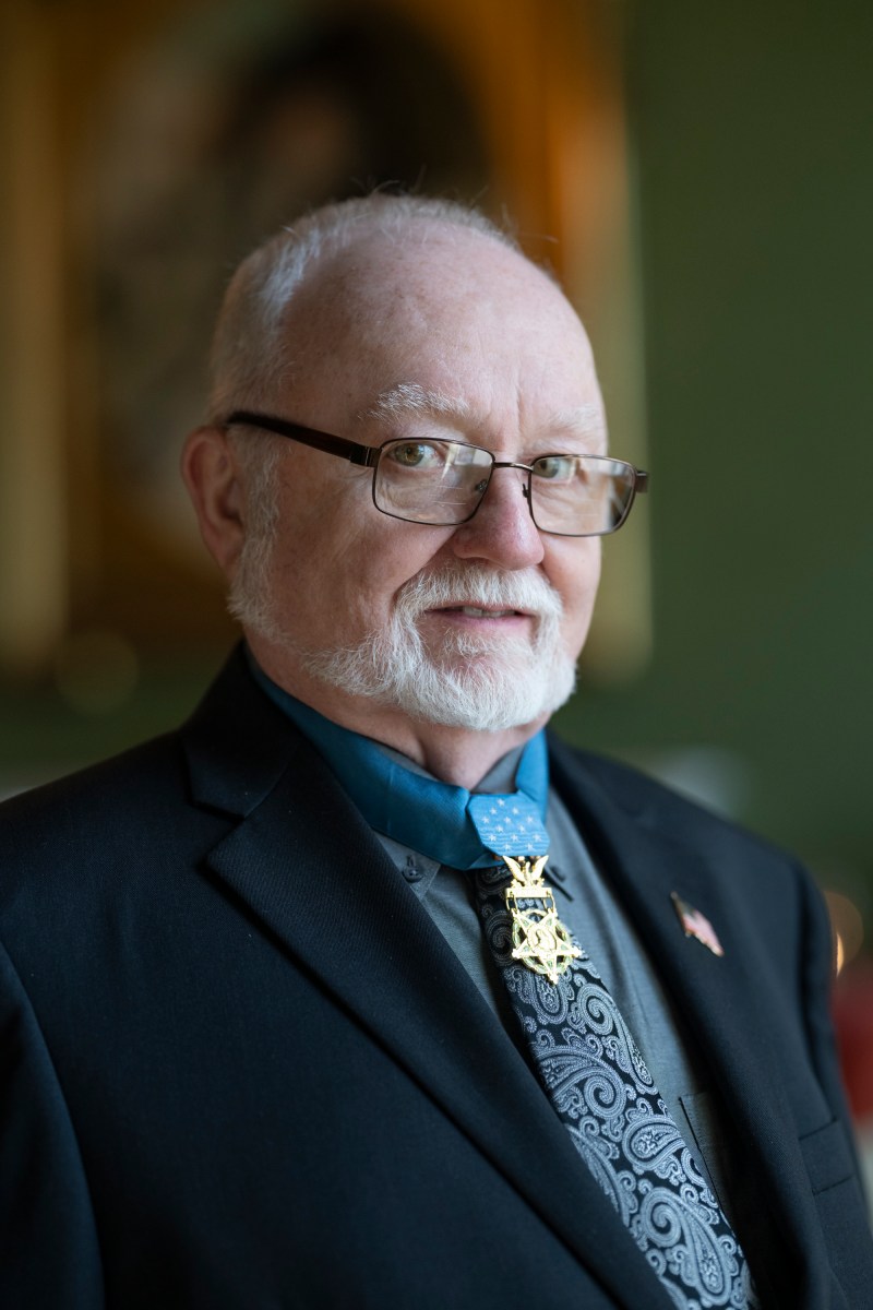 President Donald Trump meets with Medal of Honor recipients for National Medal of Honor Day, Tuesday, March 25, 2025, in the East Room of the White House. (Official White House Photo by Molly Riley)