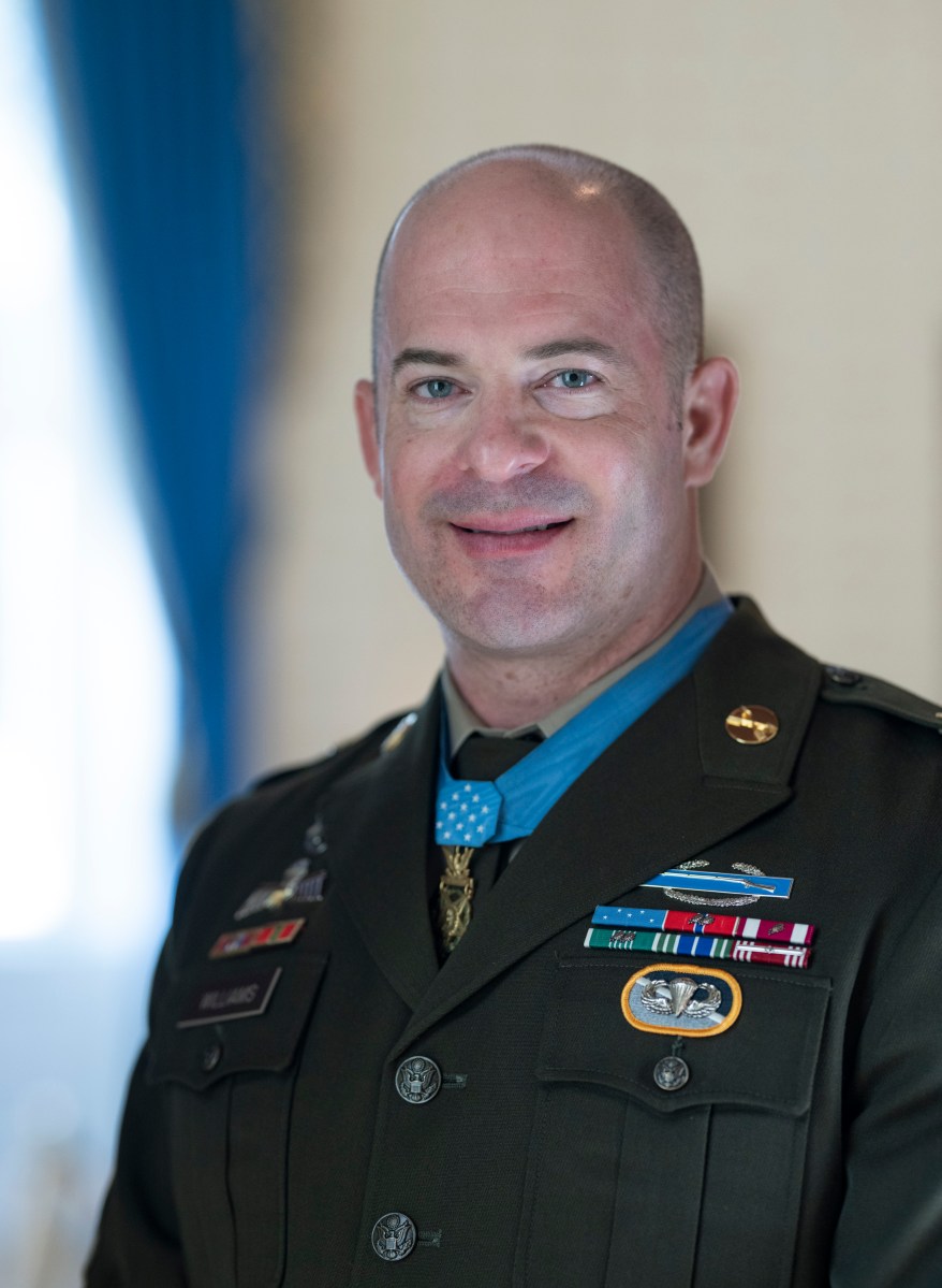 President Donald Trump meets with Medal of Honor recipients for National Medal of Honor Day, Tuesday, March 25, 2025, in the East Room of the White House. (Official White House Photo by Molly Riley)