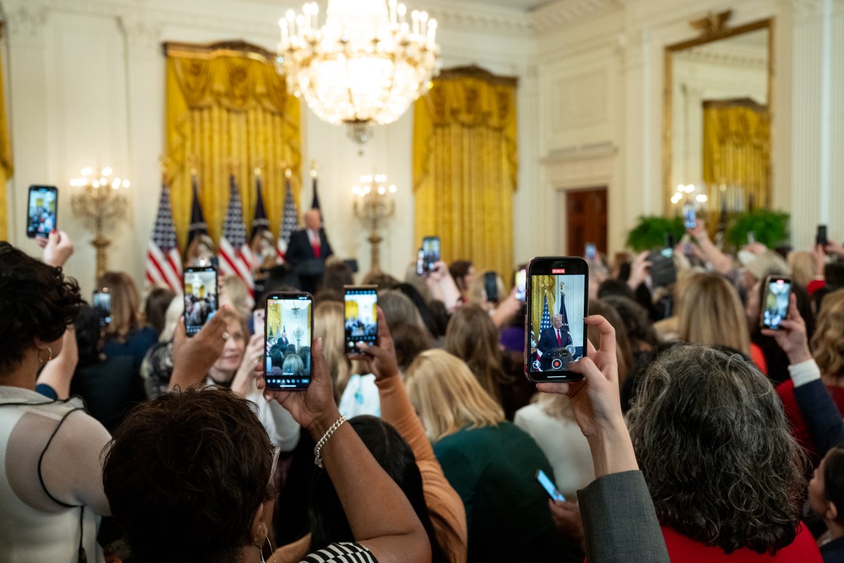 President Donald Trump attends an event celebrating Women’s History Month, Wednesday, March 26, 2025, in the East Room of the White House. (Official White House Photo by Molly Riley