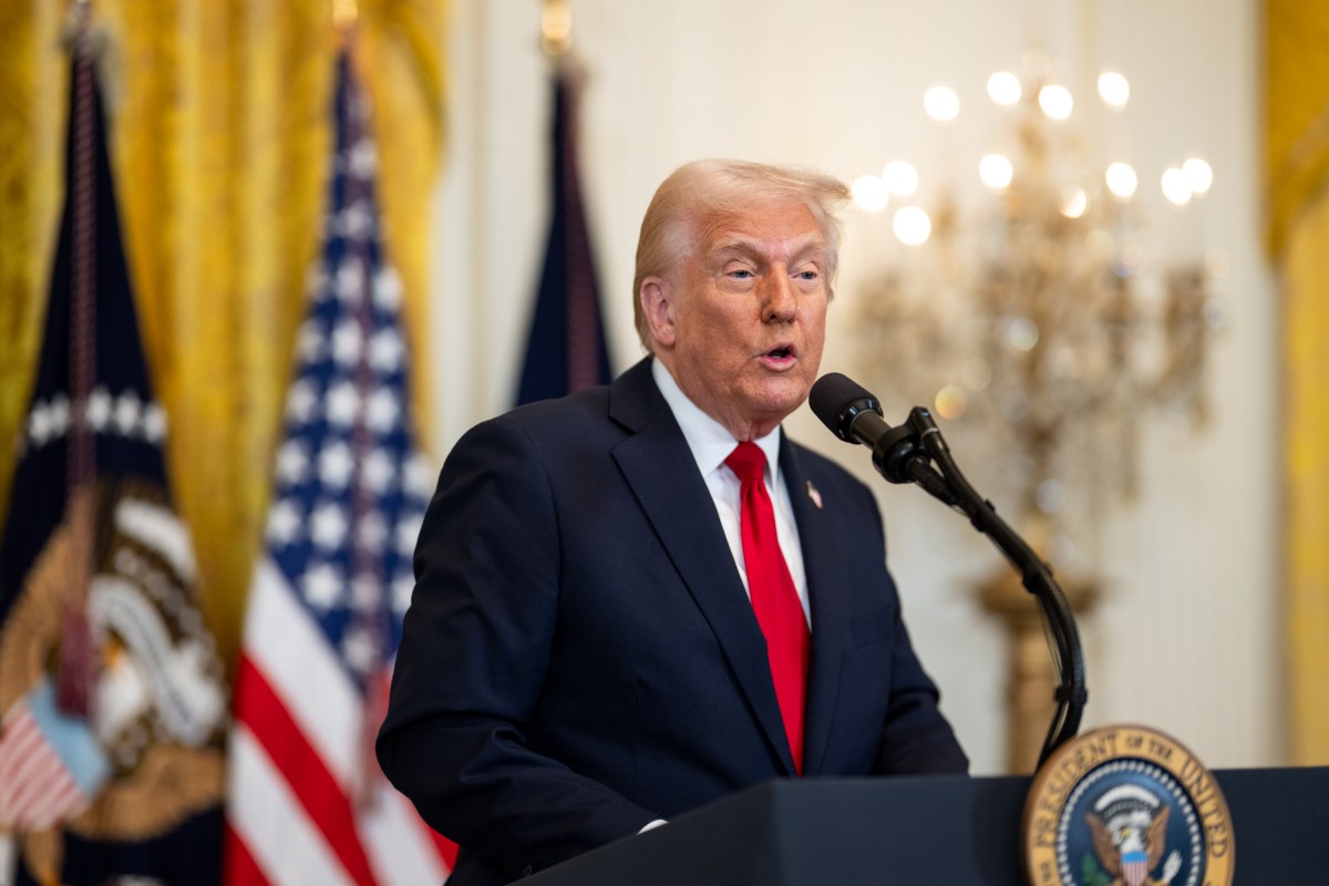 President Donald Trump attends an event celebrating Women’s History Month, Wednesday, March 26, 2025, in the East Room of the White House. (Official White House Photo by Daniel Torok)