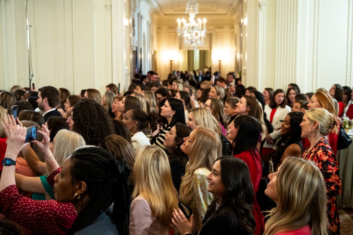President Donald Trump attends an event celebrating Women’s History Month, Wednesday, March 26, 2025, in the East Room of the White House. (Official White House Photo by Molly Riley