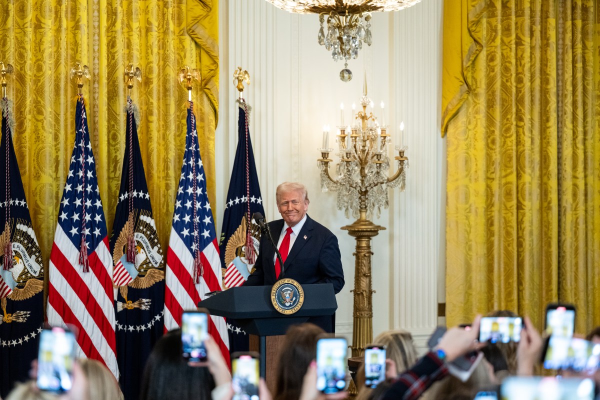 President Donald Trump attends an event celebrating Women’s History Month, Wednesday, March 26, 2025, in the East Room of the White House. (Official White House Photo by Molly Riley