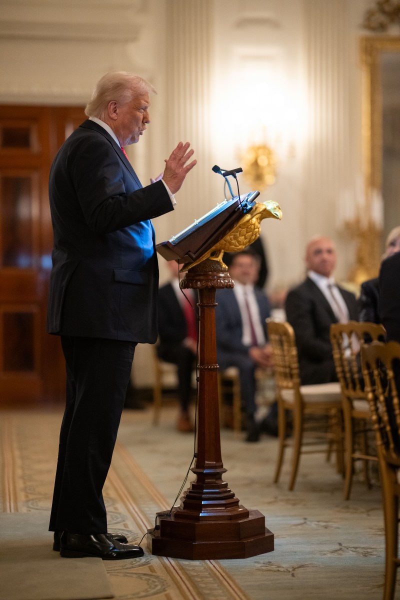 President Donald Trump participates in the White House Iftar Dinner, Thursday, March 27, 2025, in the State Dining Room of the White House. (Official White House Photo by Daniel Torok)