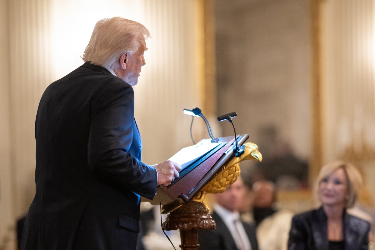 President Donald Trump participates in the White House Iftar Dinner, Thursday, March 27, 2025, in the State Dining Room of the White House. (Official White House Photo by Daniel Torok)