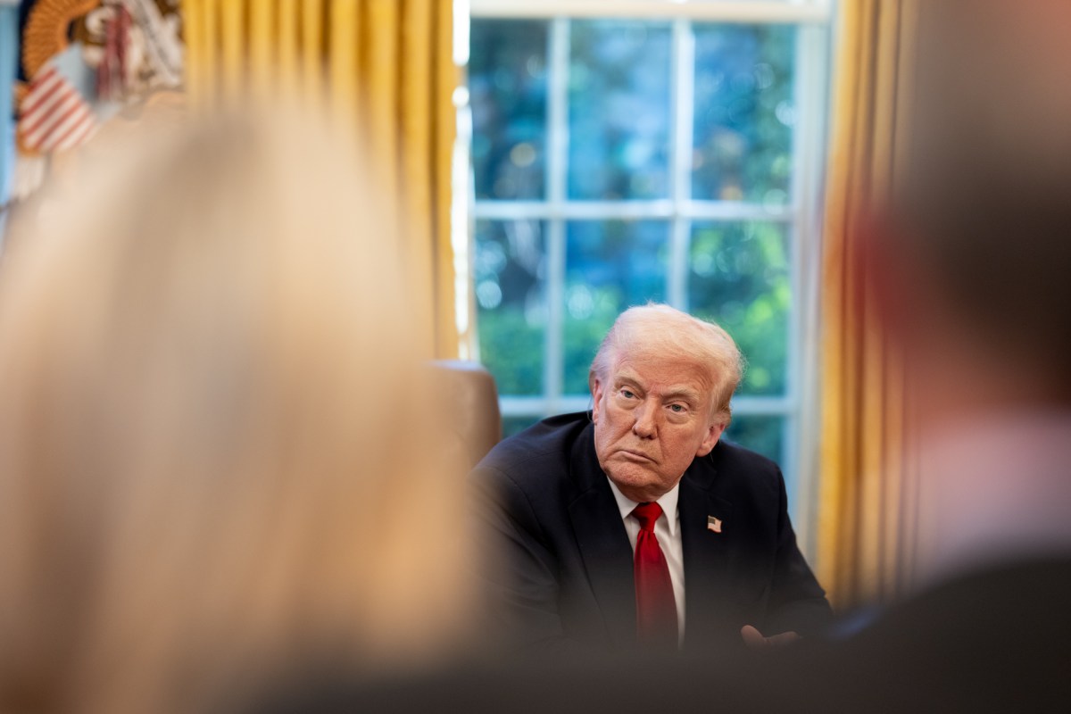 President Donald Trump announces tariffs on auto imports in the Oval Office, Wednesday, March 26, 2025. (Official White House Photo by Molly Riley)