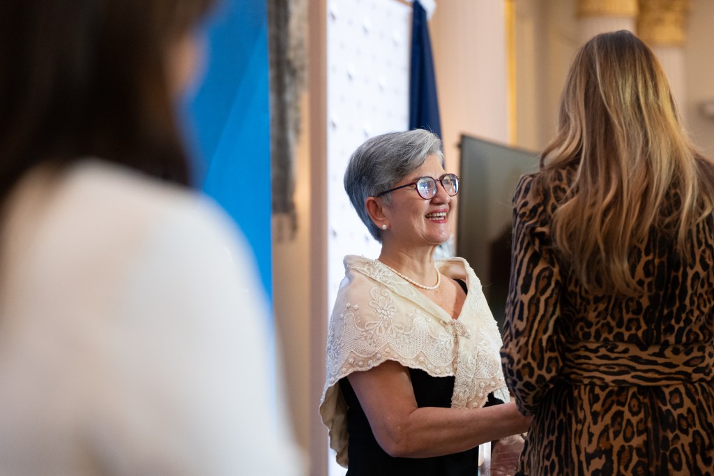 First Lady Melania Trump shakes hands with with awardees at the 19th International Women of Courage Awards Ceremony, Tuesday, April 1, 2025, at the U.S. Department of State in Washington, D.C. (Official White House Photo by Andrea Hanks)