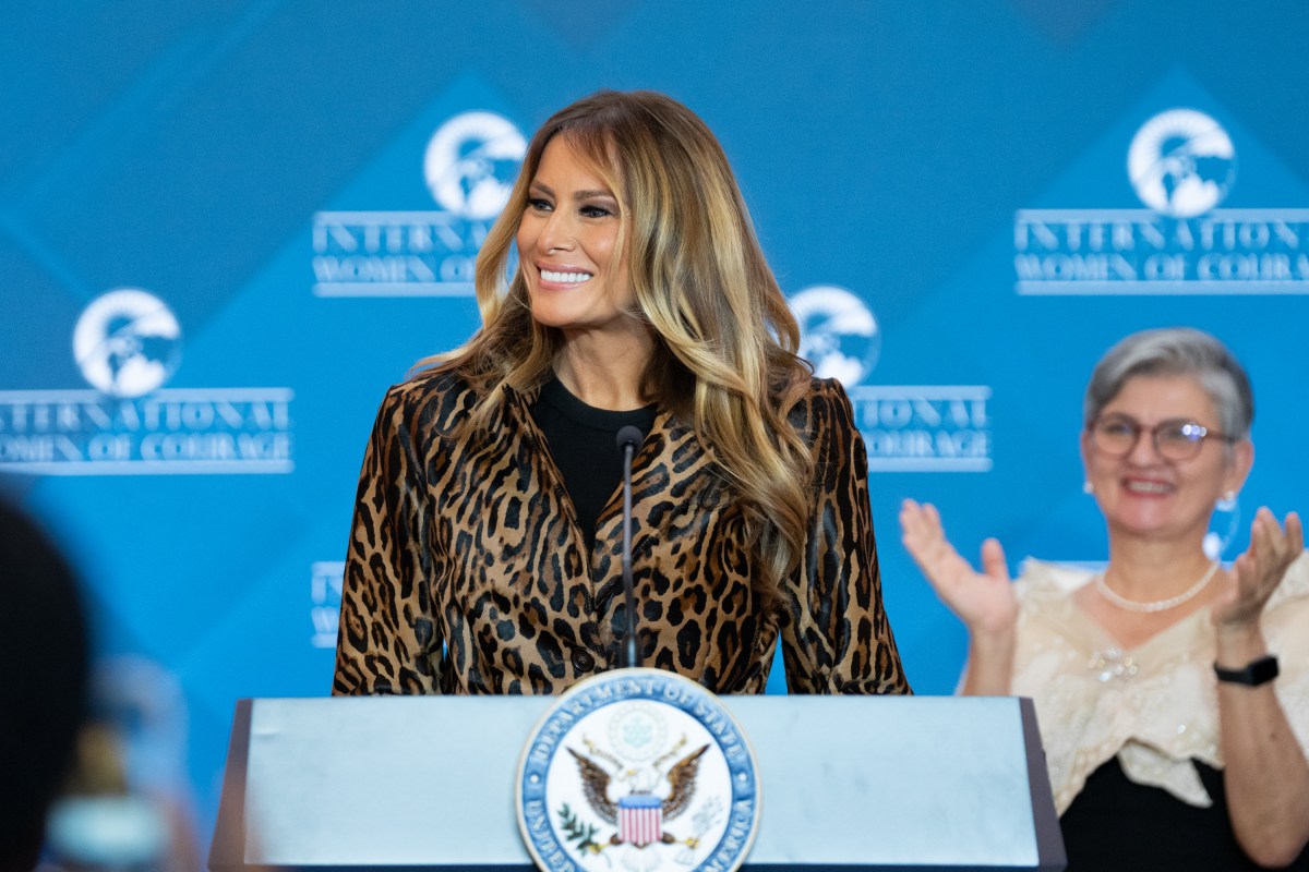 First Lady Melania Trump delivers remarks at the 19th International Women of Courage Awards Ceremony, Tuesday, April 1, 2025, at the U.S. Department of State in Washington, D.C. (Official White House Photo by Andrea Hanks)