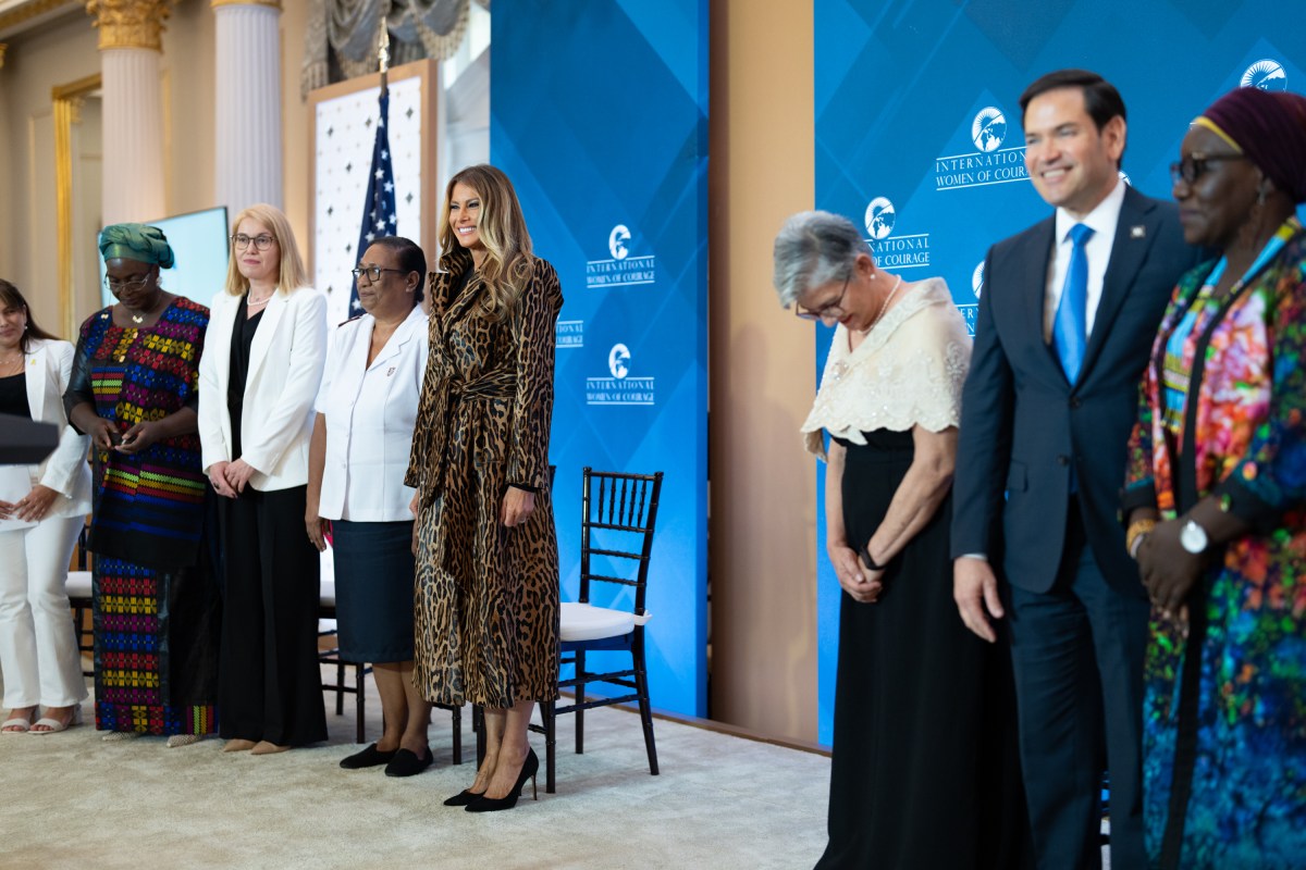 First Lady Melania Trump attends the 19th International Women of Courage Awards Ceremony, Tuesday, April 1, 2025, at the U.S. Department of State in Washington, D.C. (Official White House Photo by Andrea Hanks)