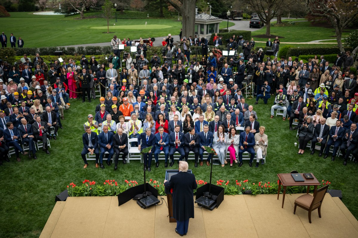 President Donald Trump signs an Executive Order on the Administration’s tariff plans at a “Make America Wealthy Again” event, Wednesday, April 2, 2025, in the White House Rose Garden. (Official White House Photo by Daniel Torok)