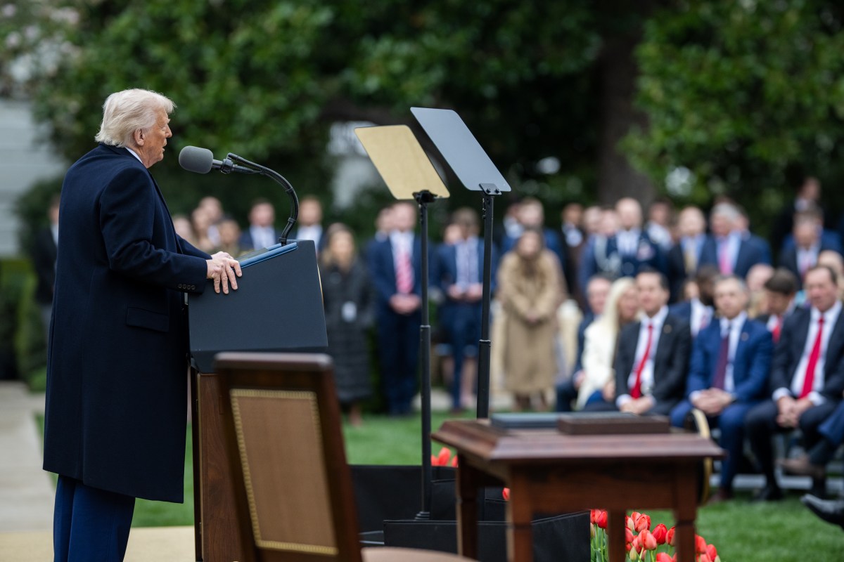 President Donald Trump signs an Executive Order on the Administration’s tariff plans at a “Make America Wealthy Again” event, Wednesday, April 2, 2025, in the White House Rose Garden. (Official White House Photo by Daniel Torok)
