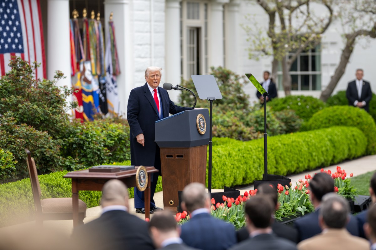 President Donald Trump signs an Executive Order on the Administration’s tariff plans at a “Make America Wealthy Again” event, Wednesday, April 2, 2025, in the White House Rose Garden. (Official White House Photo by Daniel Torok)